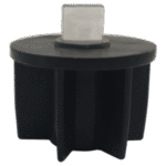 32mm Black Rectangular Pinned Tube End Cap - Image 2