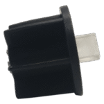 32mm Black Rectangular Pinned Tube End Cap
