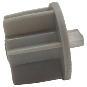 32mm Gray Rectangular Pinned Tube End Cap