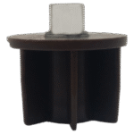 32mm Brown Rectangular Pinned Tube End Cap - Image 2