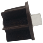 32mm Brown Rectangular Pinned Tube End Cap
