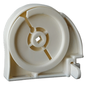 Pleated Curtain Cream Cord Spool Square Shaft