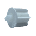 28 mm Round Transparent-Pin White End Cap Plug