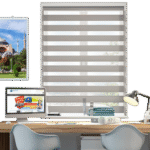 Light Grey Patterned ZA Series Zebra Roller Blind