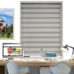 Light Grey Patterned ZA Series Zebra Roller Blind - Image 2