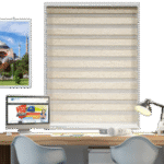 Champagne Patterned ZA Series Zebra Roller Blind - Image 2